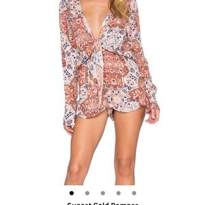 Revolve Sunset Gold Romper